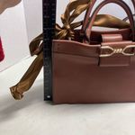 London Fog Vegan Leather Shoulder Satchel Handbag Brown Photo 4