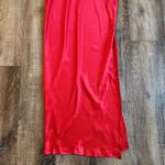 The Sei Asymmetric Drape Gown in Scarlet Red Size 8 Silk One Shoulder Maxi Slit Photo 10