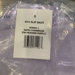 We Wore What  NWT Satin Charmeuse Heather Purple Mini Skirt Size Small Photo 7
