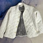 Crown & Ivy Beautiful never worn  white puffer jacket with gingham lining Photo 0