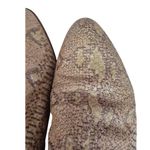 Kenneth Cole RARE VTG Leather Open Work Ivory Snakeskin Vamp Wood Heel Boot 8.5 Photo 4