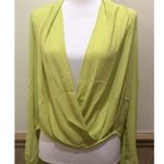 Jealous Tomato ~ Size Medium ~ Lime Green ~ Open V-Neck Photo 0