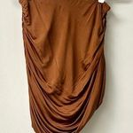 Gauge81 Pull On High Waisted Ruched Side Mini Skirt Chocolate Brown Women's M Size M Photo 0