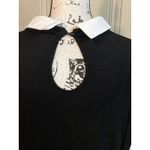 SheIn Curve Women’s Wednesday’s Black White Trim Short Sleeve Bodysuit Top 4XL Photo 6