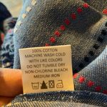 Mud Pie  Women’s Desi Off the Shoulders Chambray Blue Striped Smocked Dress Large Photo 3