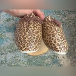 Vintage Leisure Loungers leather leopard slide mule tassel slippers, size 9 Brown Photo 4