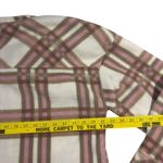 RND Plaid Flannel Shacket Shirt Jacket Pink‎ Beige White Womens Medium Pink Photo 7