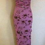 Lulus NWOT Dramatic Confidence Mauve Pink Floral Velvet Burnout Maxi Dress Photo 1