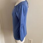 Loft  Blue Tie Back Knit Sweater Size Small Photo 2