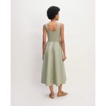 Everlane Sleeveless Fit & Flare Midi Dress Pockets Sage Green size Large Photo 2