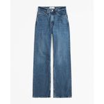 Abercrombie & Fitch The 90s Relaxed Jean Distressed Hem Curve Love Medium Sz 30 Photo 1