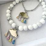 Jackie Blue Handmade Behind Every Cloud 2024 Infertility Awareness Bracelet White Photo 1