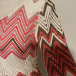 Windsor Boho Layered One Sleeve Boho Aztec Dress Pink/CreamWhite Cold Shoulder sz Small Photo 4