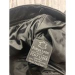 Interstate Leather Riding Moto Pants Black Raw‎ Hem High Waisted Straight Sz 10 Photo 3