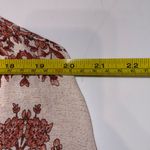 BKE Boutique Floral Handkerchief Hem Flowy Tank Beige Pink Blouse Brown Boho L Photo 6