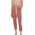 Veronica Beard Clerence Belted High-Rise Pants Rust Multi Size 4 Photo 5