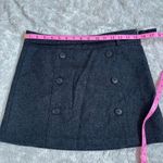 Gap Vintage Y2K Sz 2 European Fit Italian Wool Felted Mini Skirt Gray Photo 7