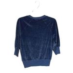 LA Made  Velour Short Sleeve Crewneck‎ Sweatshirt Blue Size Medium Photo 2