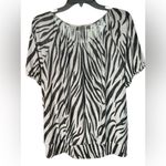 Cathy Daniels  Monochrome Zebra Print Top Photo 1