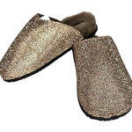 Lauren Lorraine  Lizzy Rhinestone Fuzzy Slipper in Rose Gold Size 8.5 NIB Photo 0
