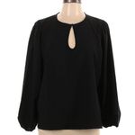J.Crew Keyhole Long Sleeve Blouse Black Size Large Tall NEW Photo 0