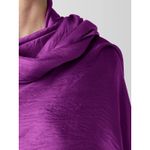 Eileen Fisher NWT  Washed Silk Parachute Scarf Vibrant Purple Photo 1