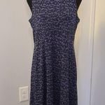 Athleta Women's Dress Size Medium Santorini Thera Printed Mini Dress UFP 50 Navy Photo 3