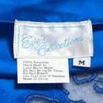 Y2K Eve’s Collections Cobalt Blue Floral Eyelet Baby Tank Delicate Feminine M Size M Photo 6