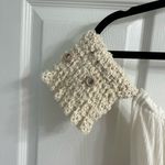 Ocean Drive white/cream crochet boho mirror embellished off shoulder crop top Photo 8