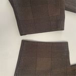 Women's Brown Plaid Straight Leg Crop Pants Size 16 Photo 8