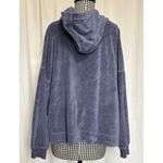Aerie  Velour Cropped Pullover Hoodie Women's Size XL Blue Long Sleeve Photo 1