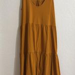 Everlane The Weekend Tiered Midi Dress in Mustard Yellow Photo 2