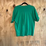 American Vintage Vintage Basic Essentials Kelly Green Button Up T-shirt  Size Large Photo 3