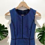 J.Crew 🆕 Paneled Sheath Dress in Navy Blue Foulard Print Photo 5