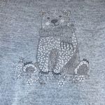 One World Teddy Bear Rhinestone Sweatshirt Womens XL Grey Live and Let Live Cozy Gray Photo 10