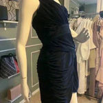 Laundry by Shelli Segal Little Navy Blue Stretch Midi Dress size 10 Photo 1