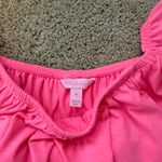 Lilly Pulitzer  La Fortuna Pink Off-Shoulder Ruffle Top Photo 1