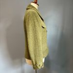 Vintage Fall Green Tweed Blazer w/Funky Floral Print Liner, Size 8P Photo 4