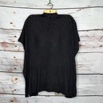 Loft  Ann Taylor Size XS/S Black Open Front Oversized Sweater Knit Cardigan Photo 1