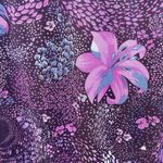 Size 44B//Vintage 80s Purple Lily Print One Piece Swimsuit Size L Photo 2