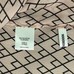 New York and Co Pink Black Diamond Chevron Tie Front Blouse size M NEW Tags Size M Photo 6