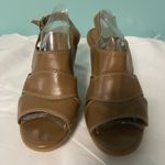 Attention Womens Shoes SIZE 9 Brown Open-Toe Slip-Ons 1.5" High Heel S-367 Photo 0