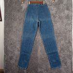 Rockies Vintage 80s Metal Button Fly Closure High Waisted Long Rodeo Sz 28 Blue Photo 3