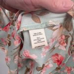 Babydoll Mini Dress‎ Small Blue Floral Satin Photo 6