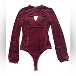 Lulu's Burgundy Velvet Burnout Cut Photo 2
