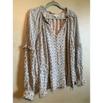 Wonderly  Multi Geo Long Sleeve Split Neck Blouse Size XL Photo 2