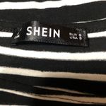 SheIn  Striped Ruffle Sleeve Dress Black White Size Small Photo 1
