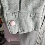 Avec Les Filles Mint Green Jacket Size S Cotton Utility Pocket Button Relaxed Photo 3