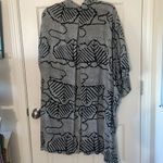 Anthropologie  Gillian Printed Kimono One Size Black and White Kimono OS Photo 5