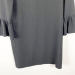 Ganni Clark Classic Black Bell Sleeves Hidden Back Zipper Dress, Size 4 Photo 7